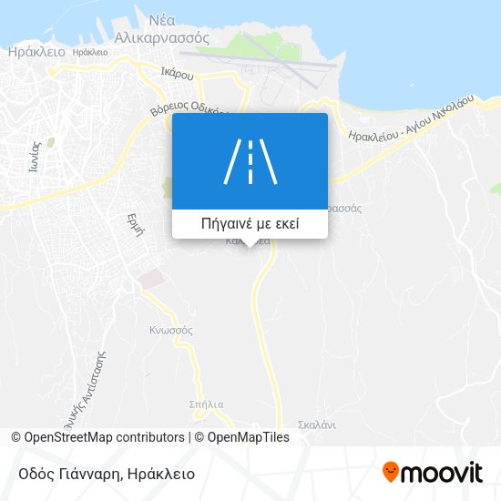 Οδός Γιάνναρη χάρτης
