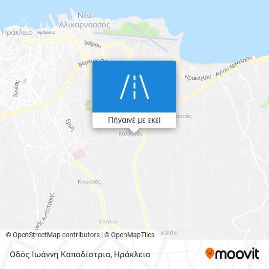 Οδός Ιωάννη Καποδίστρια χάρτης