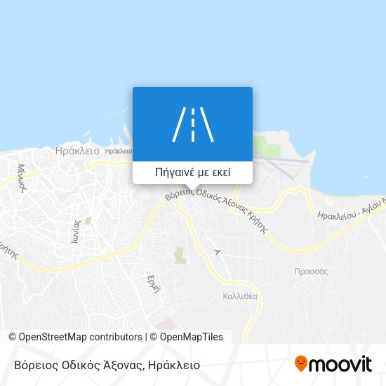 Βόρειος Οδικός Άξονας χάρτης