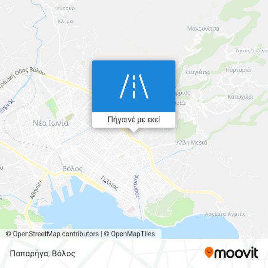 Παπαρήγα χάρτης