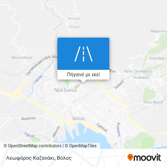 Λεωφόρος Καζανάκι χάρτης