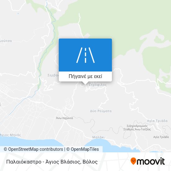 Παλαιόκαστρο - Άγιος Βλάσιος χάρτης