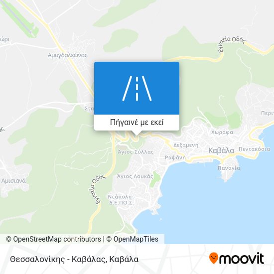 Θεσσαλονίκης - Καβάλας χάρτης