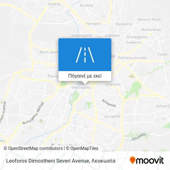 Leoforos Dimostheni Severi Avenue χάρτης