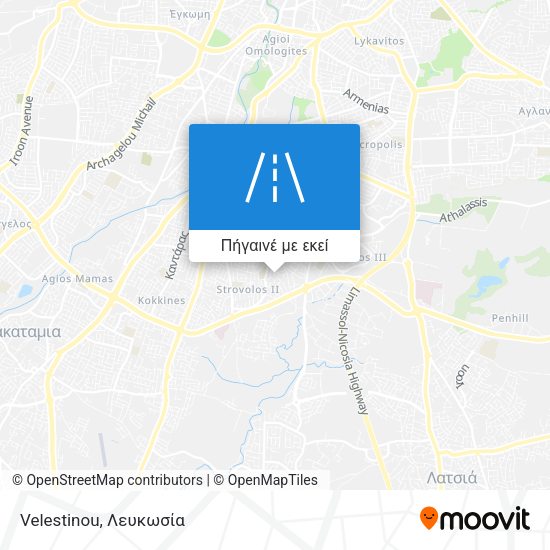 Velestinou χάρτης