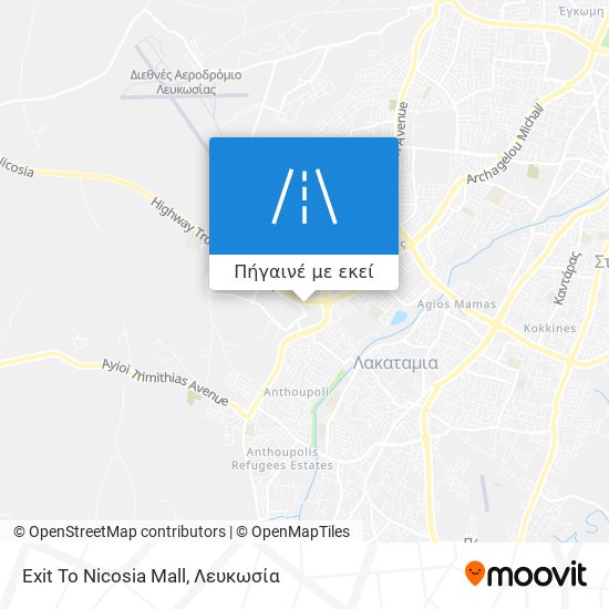 Exit To Nicosia Mall χάρτης