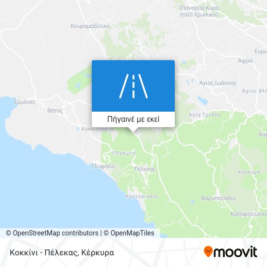 Κοκκίνι - Πέλεκας χάρτης