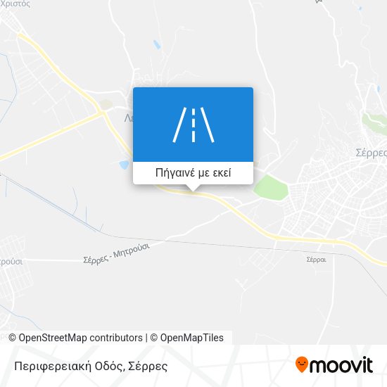 Περιφερειακή Οδός χάρτης