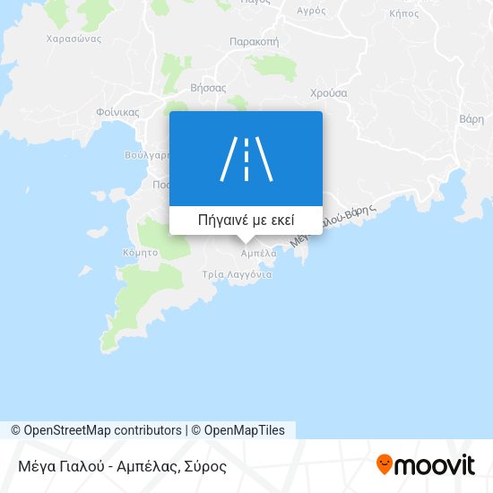 Μέγα Γιαλού - Αμπέλας χάρτης