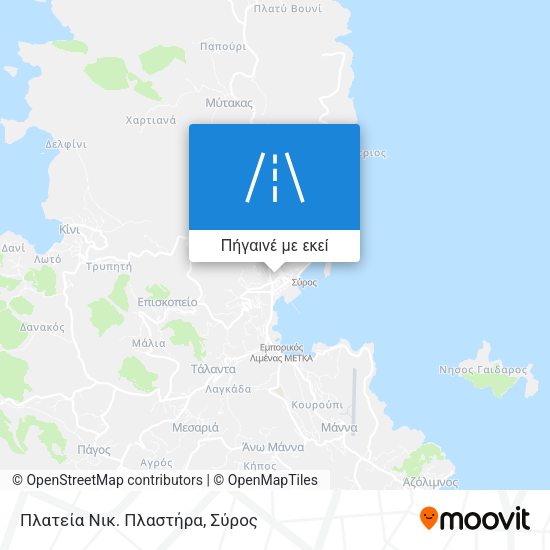Πλατεία Νικ. Πλαστήρα χάρτης
