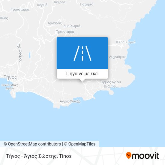 Τήνος - Άγιος Σώστης χάρτης