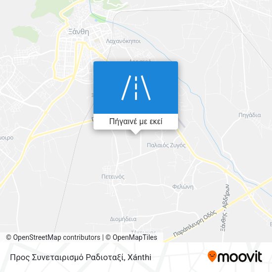 Προς Συνεταιρισμό Ραδιοταξί χάρτης