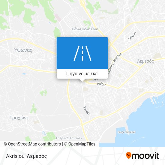 Akrisiou χάρτης