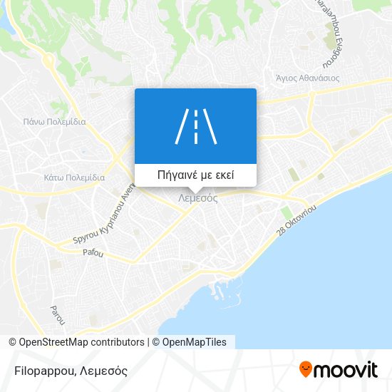 Filopappou χάρτης