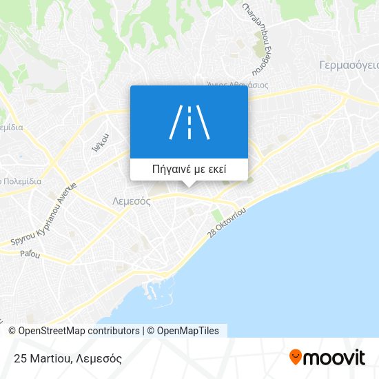 25 Martiou χάρτης