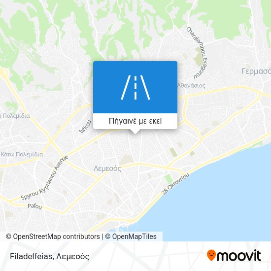 Filadelfeias χάρτης
