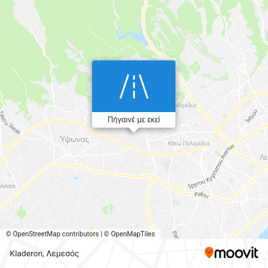 Kladeron χάρτης