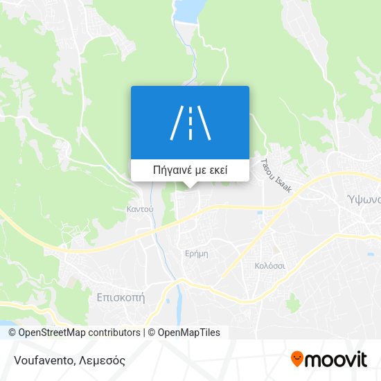 Voufavento χάρτης