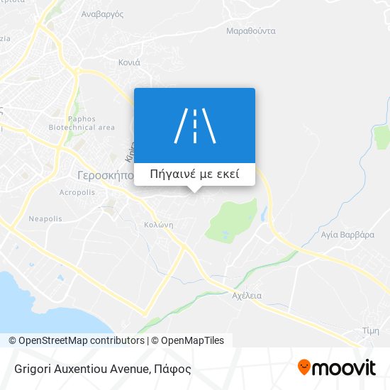 Grigori Auxentiou Avenue χάρτης