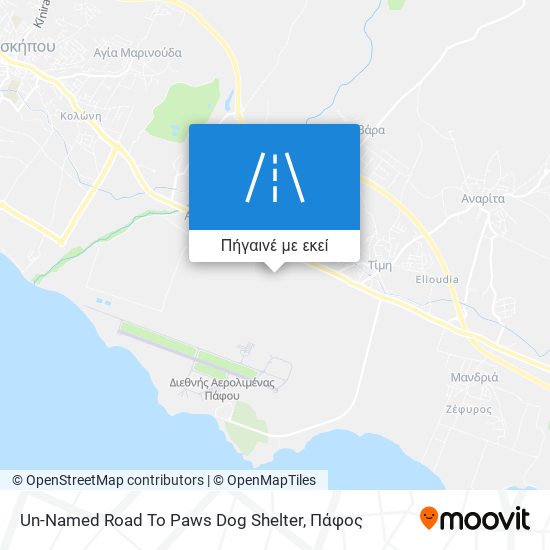 Un-Named Road To Paws Dog Shelter χάρτης