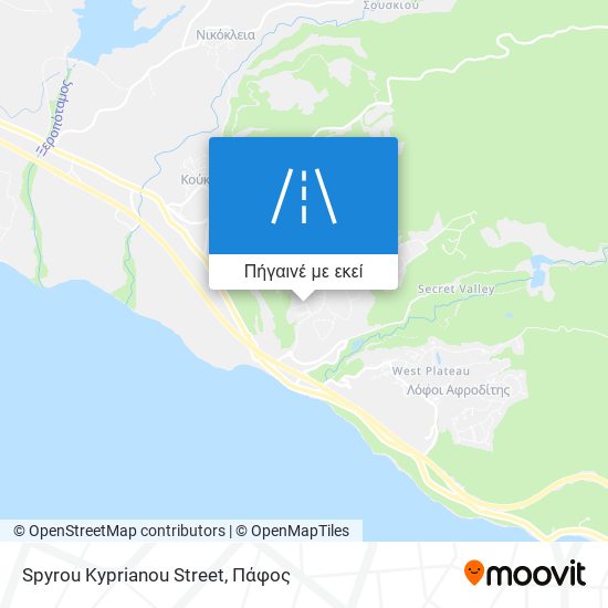 Spyrou Kyprianou Street χάρτης