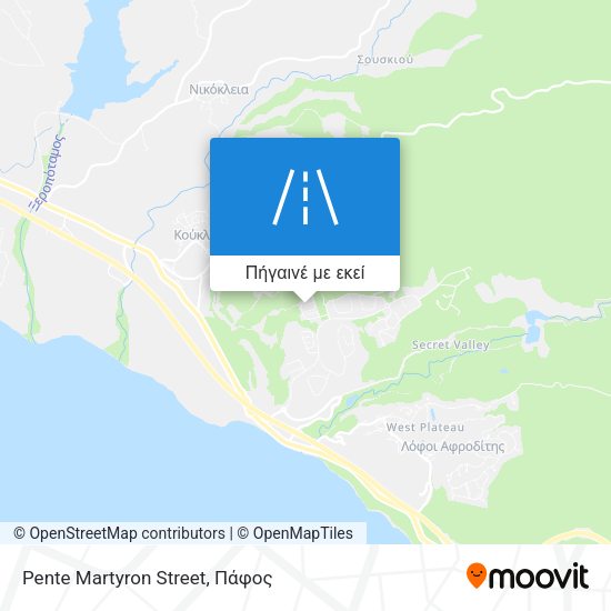 Pente Martyron Street χάρτης