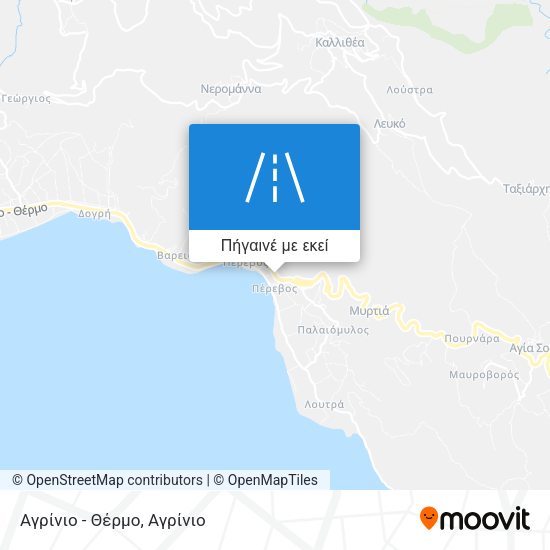 Αγρίνιο - Θέρμο χάρτης