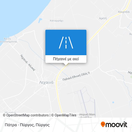 Πάτρα - Πύργος χάρτης