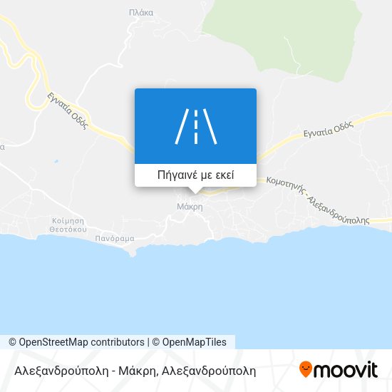 Αλεξανδρούπολη - Μάκρη χάρτης