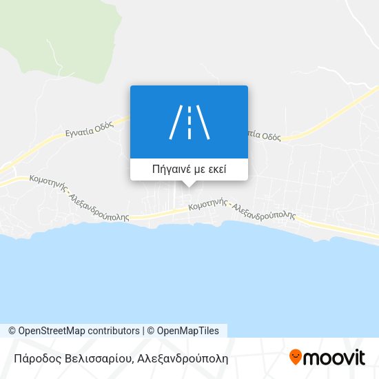 Πάροδος Βελισσαρίου χάρτης