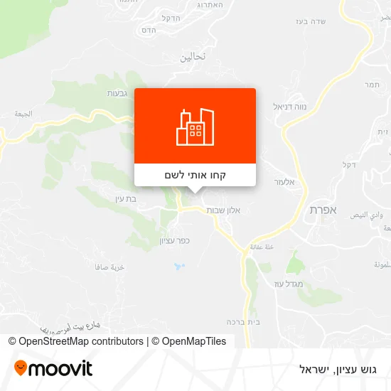 מפת גוש עציון