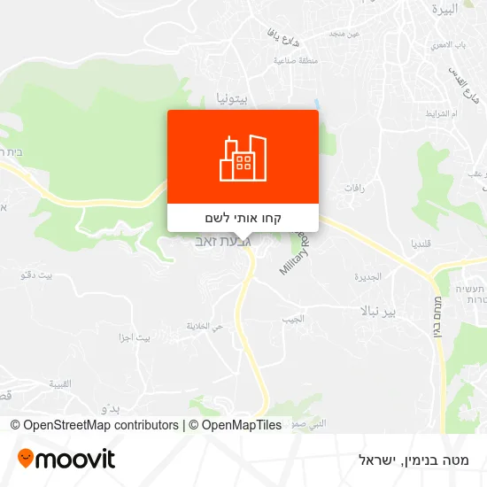 מפת מטה בנימין