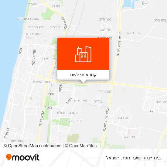 מפת בית יצחק-שער חפר