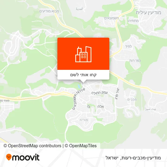 מפת מודיעין-מכבים-רעות