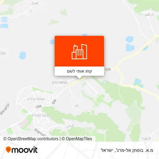 מפת מ.א. בוסתן אל-מרג'