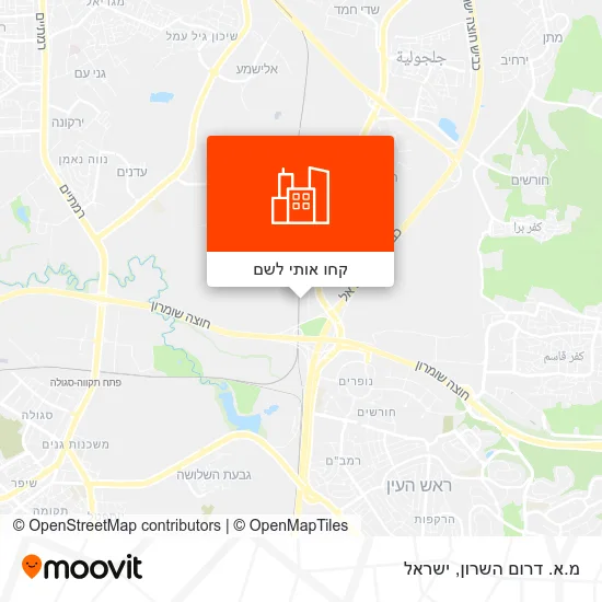מפת מ.א. דרום השרון