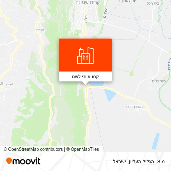 מפת מ.א. הגליל העליון
