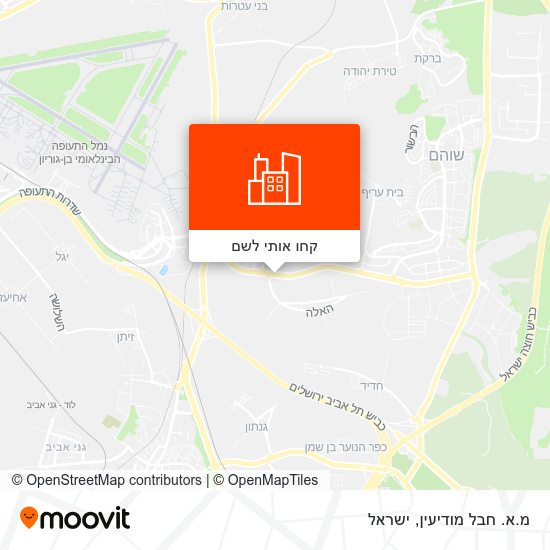 מפת מ.א. חבל מודיעין