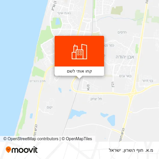 מפת מ.א. חוף השרון