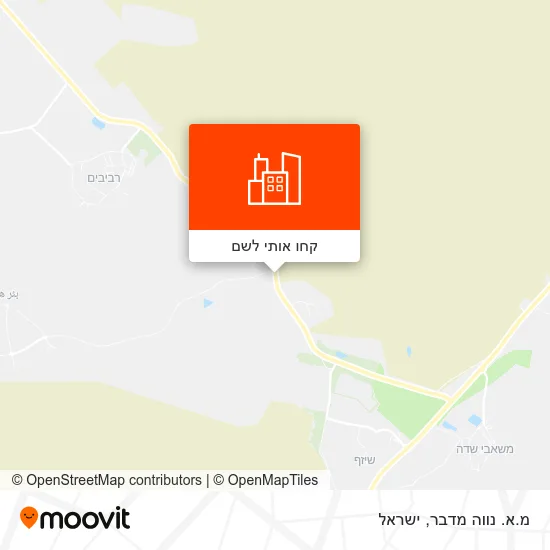 מפת מ.א. נווה מדבר