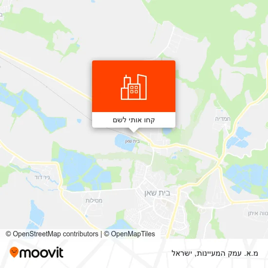 מפת מ.א. עמק המעיינות