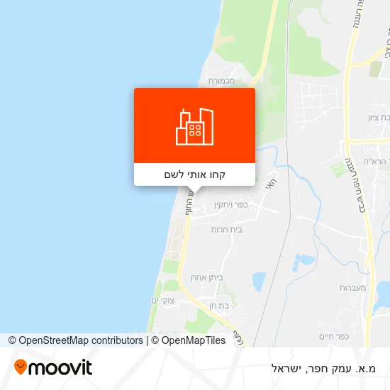 מפת מ.א. עמק חפר