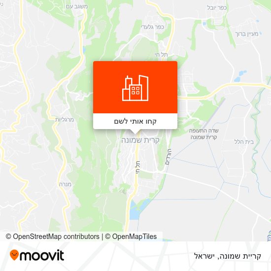 מפת קריית שמונה