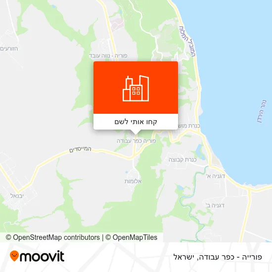 מפת פורייה - כפר עבודה