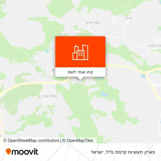 מפת פארק תעשיות קדמת גליל
