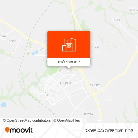 מפת קרית חינוך שדות נגב