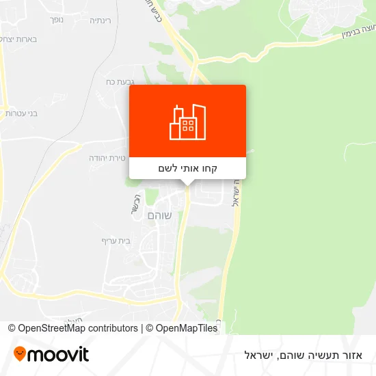 מפת אזור תעשיה שוהם