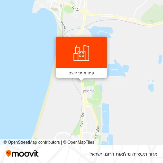 מפת אזור תעשייה מילואות דרום