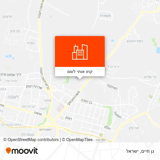 מפת גן חיים