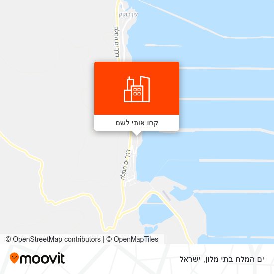 מפת ים המלח בתי מלון